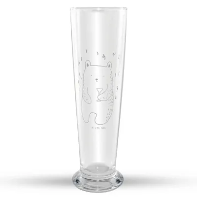 Produktbild von Mr. & Mrs. Panda Bierglas Bär Party - Transparent - Geschenk, Weizen Glas, Feiern, Bier, Teddy, Geburtstag, Mitbringsel, Weißbierglas, Weizenbier, Geburtstagsgeschenk