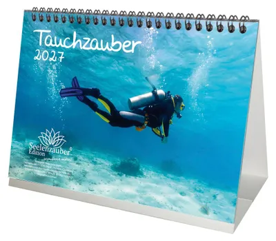 Produktbild von Tauchzauber DIN A5 Tischkalender für 2027 Unterwasser und tauchen - Seelenzauber