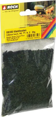 Produktbild von NOCH® Streugras „Waldboden“, mit statischem Gras, 2,5 mm, 20 g Beutel für die Spurweiten H0, TT, N, Z perfekt für Waldlandschaften