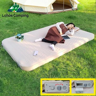 Produktbild von STUNQ® Selbstaufblasende Matratze 10 cm Dick, Kompakte Faltbare Campingmatratze mit Pumpe, Luftmatratze für Camping, Zelt, Gäste