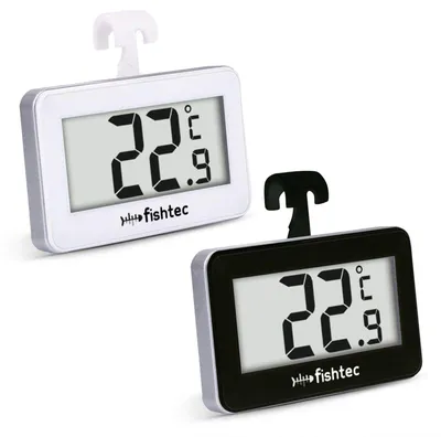 2 Thermometer für Kühlschrank & Gefrierschrank, schwarz/weiß