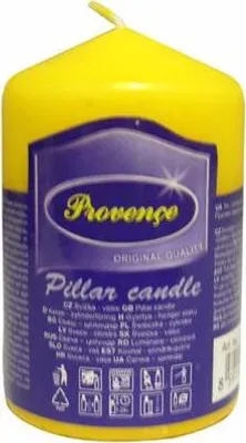Obrázek produktu pro Svíčka parafín válec žlutá, 5 x 8 cm