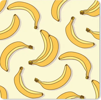Produktbild von MuchoWow® Mauspad Mousepad Obst - Gestaltung - Banane 20x20 cm - Mousepads - Maus Mat - Pad - Mausunterlage - Desk Mat - Bureauartikeln