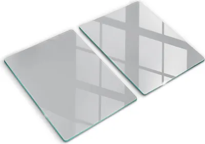 Produktbild von Abdeckung Glas - Küchenabdeckung - 2x40x52 cm - Abdeckplatte -Graue Farbe