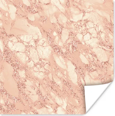 Produktbild von MuchoWow® Poster Marmor - Luxus - Roségold 30x30 cm - Wandposter - Printing