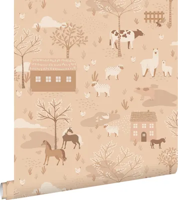 Immagine prodotto di ESTAhome carta da parati animali da fattoria rosa chiaro 50 x 900 cm