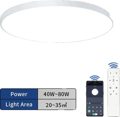 Zdjęcie produktu dla Lampa sufitowa, inteligentne sterowanie, możliwość ściemniania, 1850 w kolorze białym