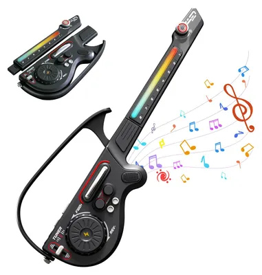 Musikalisches Gitarren-Spielset für Kinder, schwarz, Kunststoff