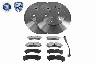 Produktbild von 2x BREMSSCHEIBEN mit Bremsbelägen + BREMSBELÄGE