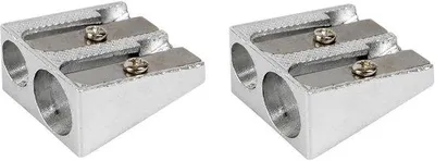 Productafbeelding van Twee Gaten Puntenslijper Zilver - Set van 2