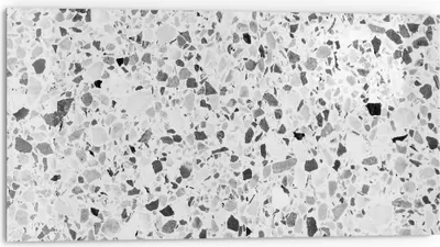 Produktbild von DEQORI Küchenrückwand Glas 80x40 cm 'Grauer Terrazzo' Spritzschutz Bad Rückwand Küche