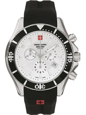 Produktbild von Swiss Alpine Military Herren Uhr Chronograph Analog Quarz 7040.9832SAM Siikon