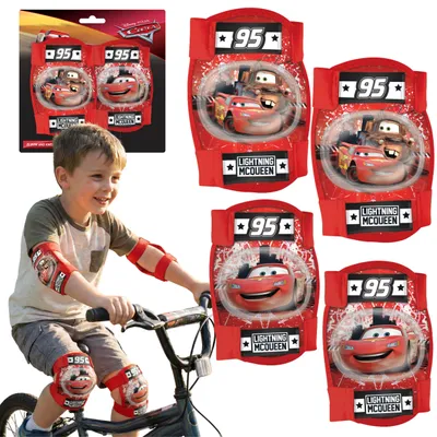 Produktbild von DISNEY CARS Knie- und Ellbogenschützer für Kinder zum Radfahren, Rollerfahren und Inlineskaten