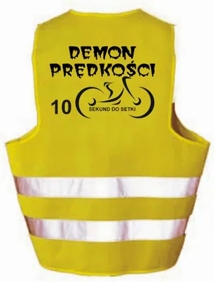 Zdjęcie produktu dla Kamizelka odblaskowa imprezowa DEMON PRĘDKOŚCI