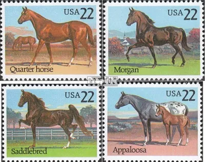 Produktbild von Briefmarken USA 1985 Mi 1767-1770 (kompl.Ausg.) postfrisch Pferde