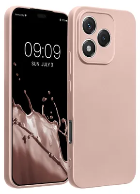 Produktbild von kwmobile Handyhülle für HONOR 400 Lite Hülle - weiche Silikon Case metallisch schimmernd - Schutzhülle Cover - Metallic Rosegold