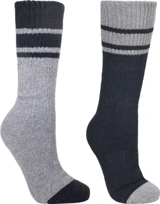 Produktbild von Trespass Herren Hitched Wandersocken / Sportsocken, 2er-Pack TP323 (37-41 EUR) (Schwarz/Grau meliert)