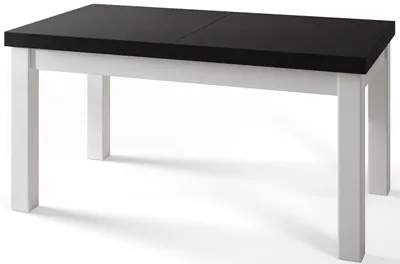 Produktbild von Rechteckiger Esstisch Ausziehbar, Moderner Wohnzimmertisch 140–180 cm, Tisch mit Holzbeinen stabile Konstruktion, Schwarz, Kollektion Classico