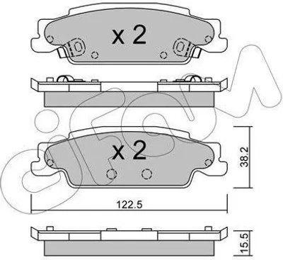 Produktbild von CIFAM Bremsbeläge Satz Hinten Bremsklötze für CADILLAC CTS GMX320 822-700-0