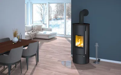 Produktbild von Olsberg Kaminofen Tolima Aqua II Compact 10 kW Ofen wasserführend Stahl-Schwarz
