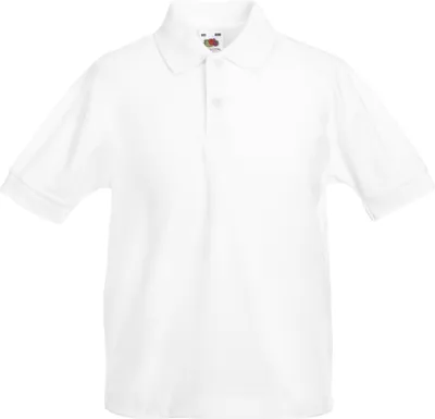 Produktbild von Fruit of the Loom - Poloshirt für Kinder kurzärmlig BC389 (128 (7-8 Jahre)) (Weiß)
