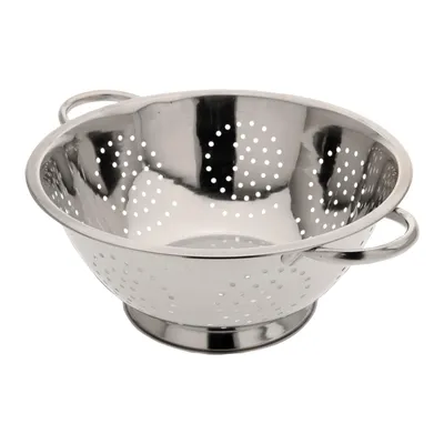 Produktbild von Edelstahl-Sieb mit Griffen Ø 24 cm Abtropfsieb Küchensieb Seiher Nudelsieb Salatsieb Metallsieb