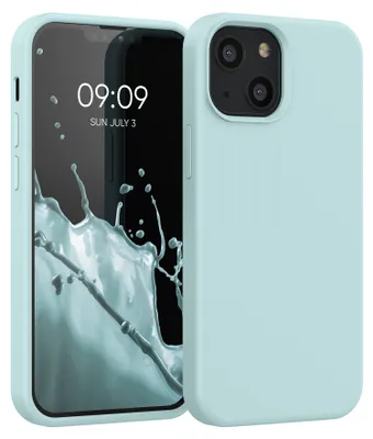 Produktbild von kwmobile Handyhülle für iPhone 13 mini Hülle, für iPhone 13 mini Case - Hülle Silikon - kabelloses Laden - Mintgrün