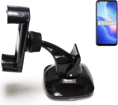 Produktbild von K-S-Trade kompakte Handy-Halterung Windschutzscheibe kompatibel mit Blackview A90 Armaturenbrett schwarz Autohalterung KFZ Halter Scheiben-Halterung