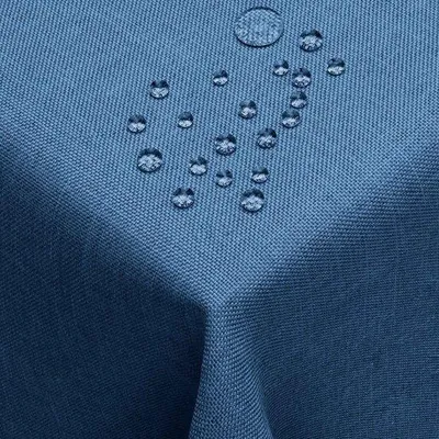 Produktbild von DecoHomeTextil Leinen Optik Tischdecke Dunkelblau Eckig 135 x 200 cm mit Lotus Effekt Abwaschbar