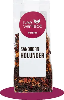 Produktbild von teeverliebt - Sanddorn Holunder Früchtetee | 100g