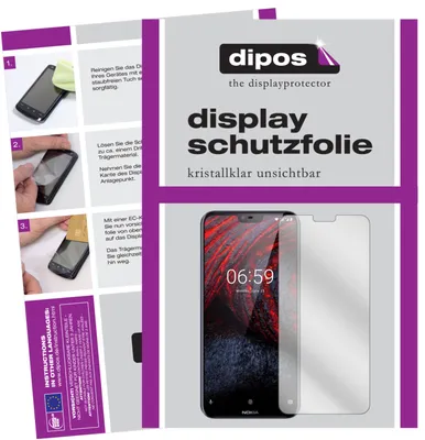 Produktbild von 2x Schutzfolie für Nokia 6.1 Plus klar Displayschutzfolie Folie Display Schutz