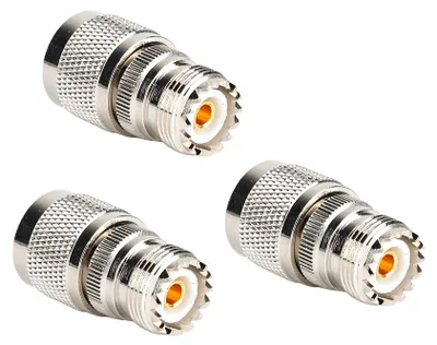 Obrázek produktu pro 3 ks 50 Ohm N-konektor na UHF-zásuvku – RF koaxiální adaptér pro antény, rozhlasová rádia