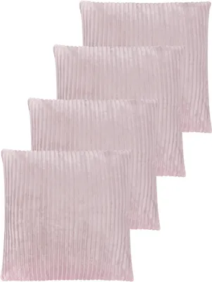 Produktbild von Aspero 4er Set Kissenbezüge aus Streifen-Flanell 60 x 60 cm
