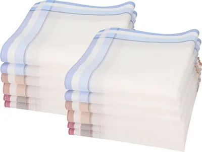 Produktbild von Betz 12 Stück Herren Stoff Taschentücher Set Lord 4 100%Baumwolle Größe 43x43 cm Farbe - Dessin 157