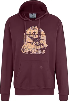 Produktbild von Bigsize Kapuzen-Sweatshirt AHORN SPORTSWEAR California Longboard Maroon Red 10XL