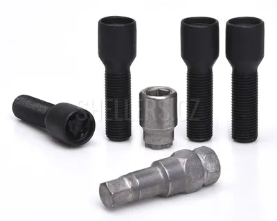 Obrázok produktu pre Bezpečnostné poistné skrutky M14x1,5x40 s kužeľom, kľúč 17/19, SICUTUNE BVT440, čierna