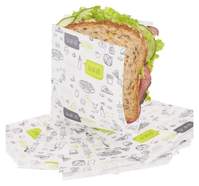 Produktbild von Papiertüten für Lebensmittelverpackungen, 750 Stück, 13 x 13 cm, fettdichte Beutel für Fast Food