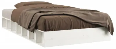 Produktbild von vidaXL Massivholzbett Weiß 140x190 cm