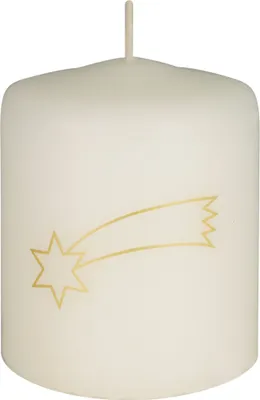Produktbild von Weihnachtskerze Stern in Gold 60 x Ø 50 mm, 1 Stück