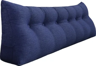Image de Coussin de tête ergonomique en lin, coussin de lecture, coussin en biseau, coussin de dos, coussin de repos, coussin décoratif