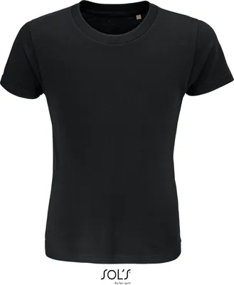 Produktbild von SOL'S Kinder T-Shirt Kids Basic Sommer Kurzarm Rundhals Shirt, Größe:12A, Farbe:Deep Black