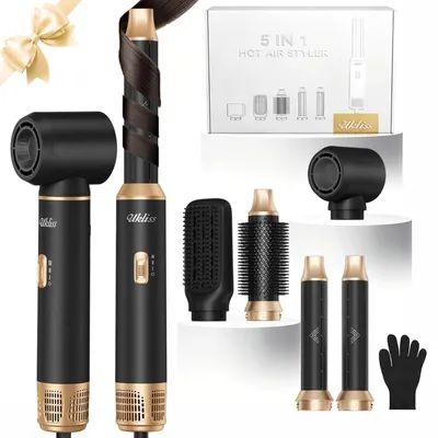 Produktbild von Haarstyler Multistyler Lockenstab - 5 Aufsätze - 3 Temperaturstufen - Schwarz