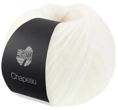 Produktbild von Lana Grossa CHAPEAU 50 g Watteweiches voluminöses Schlauchgarn 110 m Farbe 001 - Weiß