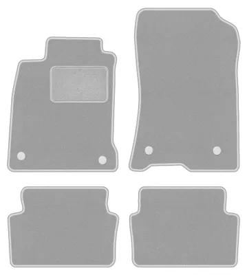 Productafbeelding van Velours automatten voor Renault Laguna III 2007-2015 (liftback/stationwagen) – 4-delig, grijs, op maat – Wielganizator OSLO