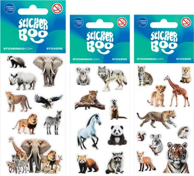 Produktbild von Aufkleber Wildtiere 6x13 cm Aufkleber Boo 550332