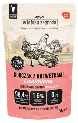 Image de Wiejska Zagroda Poulet aux crevettes Valériane 100g