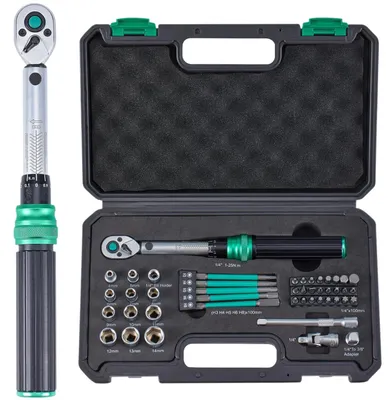 Drehmomentschlüssel-Set 1/4 Zoll, 1-25 Nm, 45-teilig