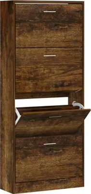 Obrázok produktu pre vidaXL Skriňa na topánky z dymového duba 63x24x147 cm odvodený výrobok z dreva