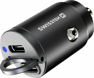 Obrázok produktu pre Swissten 20111900 nabíjačka mobilných zariadení Univerzálna čierna Zapaľovač rýchle nabíjanie Auto