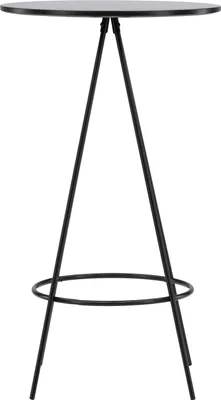 Image de Bistro table de bar Ø60cm noir.